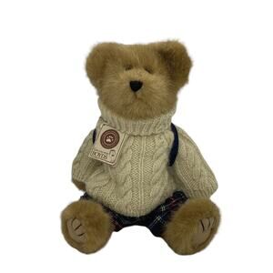 2001 Boyds Bear Collection Kendall B Learnin 12" School Boy Beige Stuffed Bear